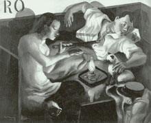 <em>R.O. Fumerie d'opium</em>, huile sur toile, 1933. Collection particulière.