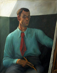<em>Autoportrait</em>, 92x72 cm, huile sur toile, 1936.